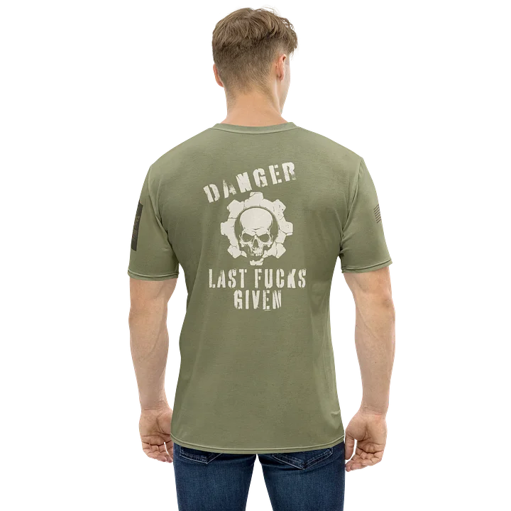 Danger Last Fucks Given MötoGraffitti Tee in OD Green product image (1)