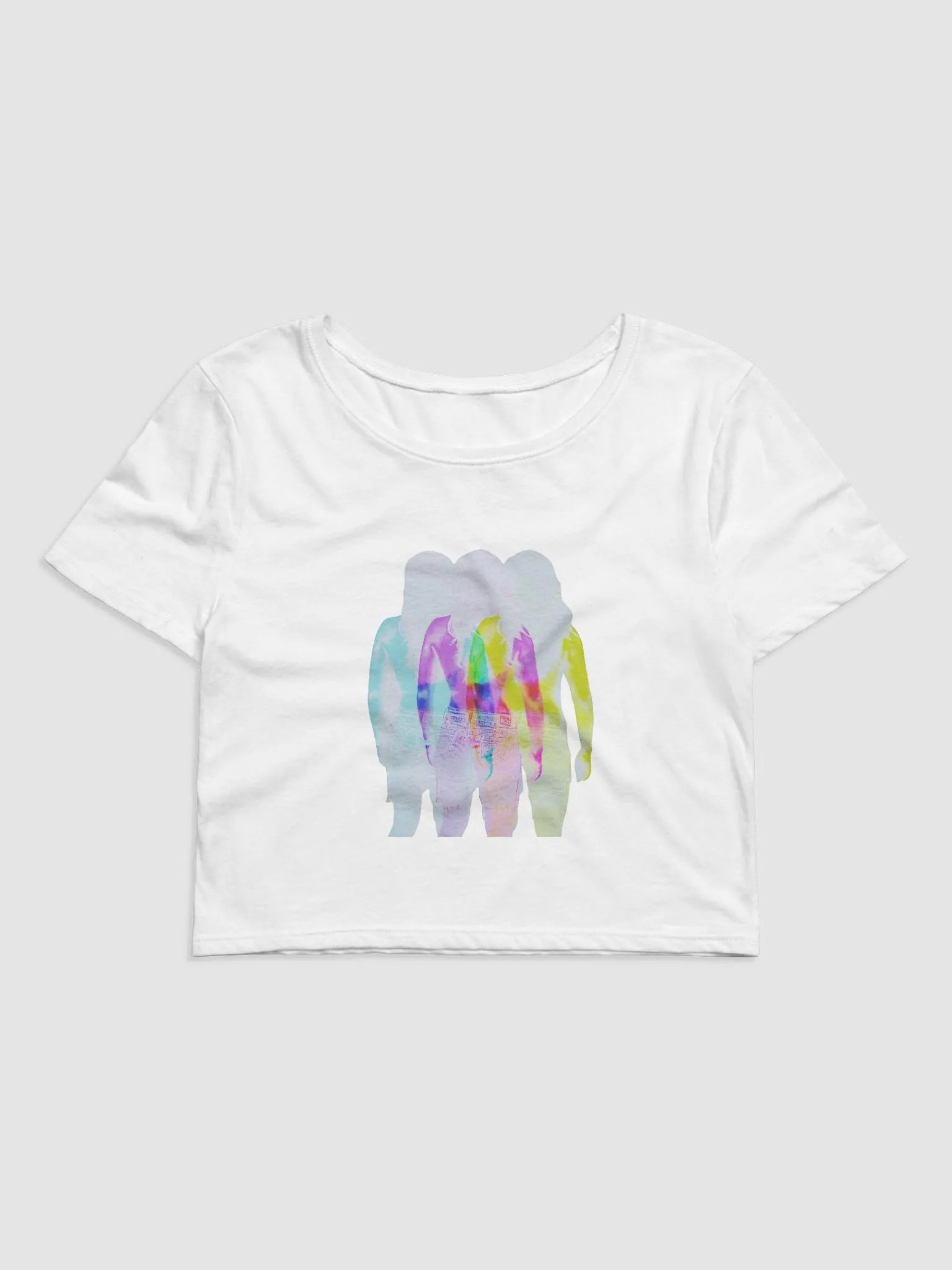 Tri-Figure Holographic Crop Tee product image (1)