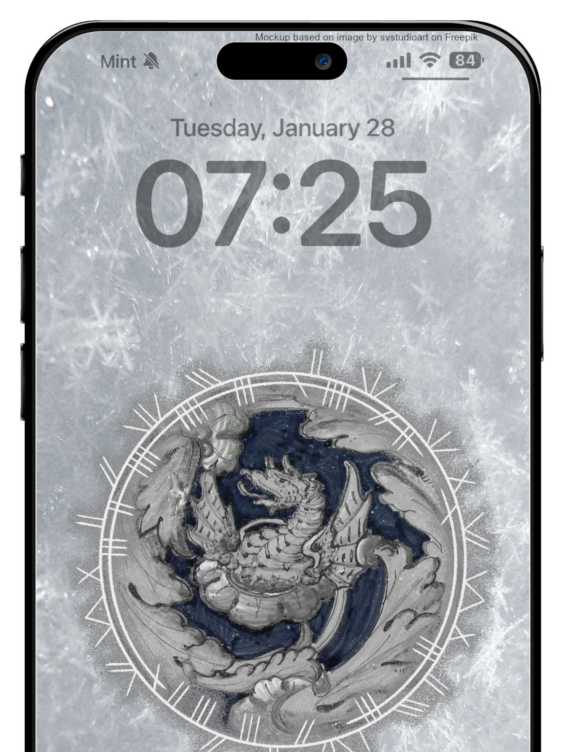 Silver Dragon Phone Wallpaper product image (1)