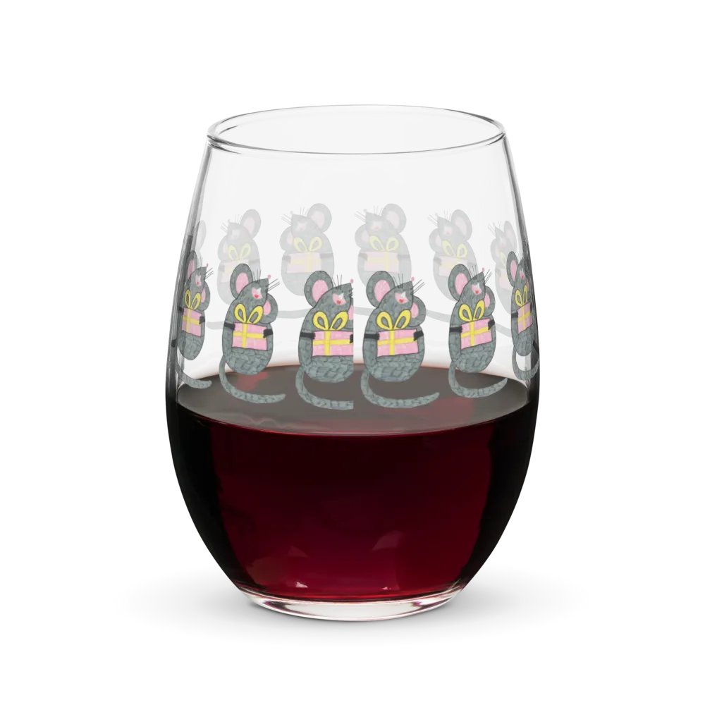 Present mouse Stemless Wine Glass product image (6)