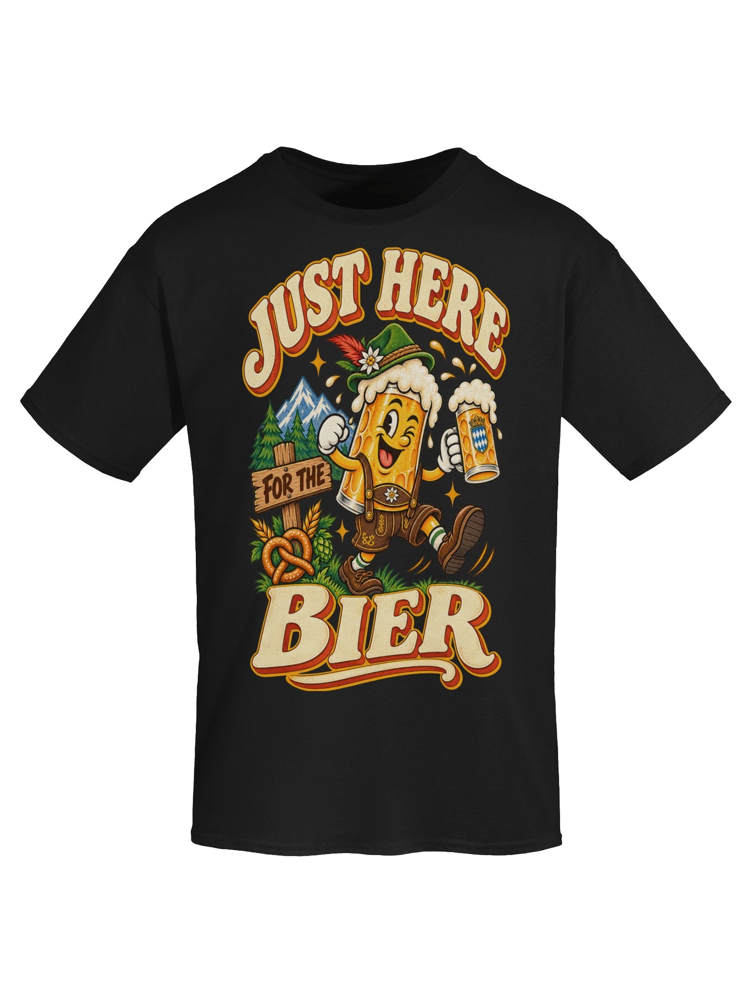 Just Here for the Bier Oktoberfest Funny Vintage Tee product image (50)