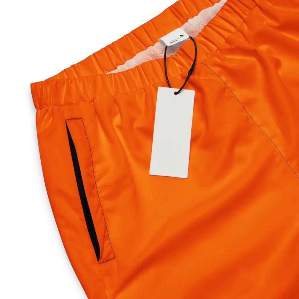 Plain Color Orange Track Pants product image (4)