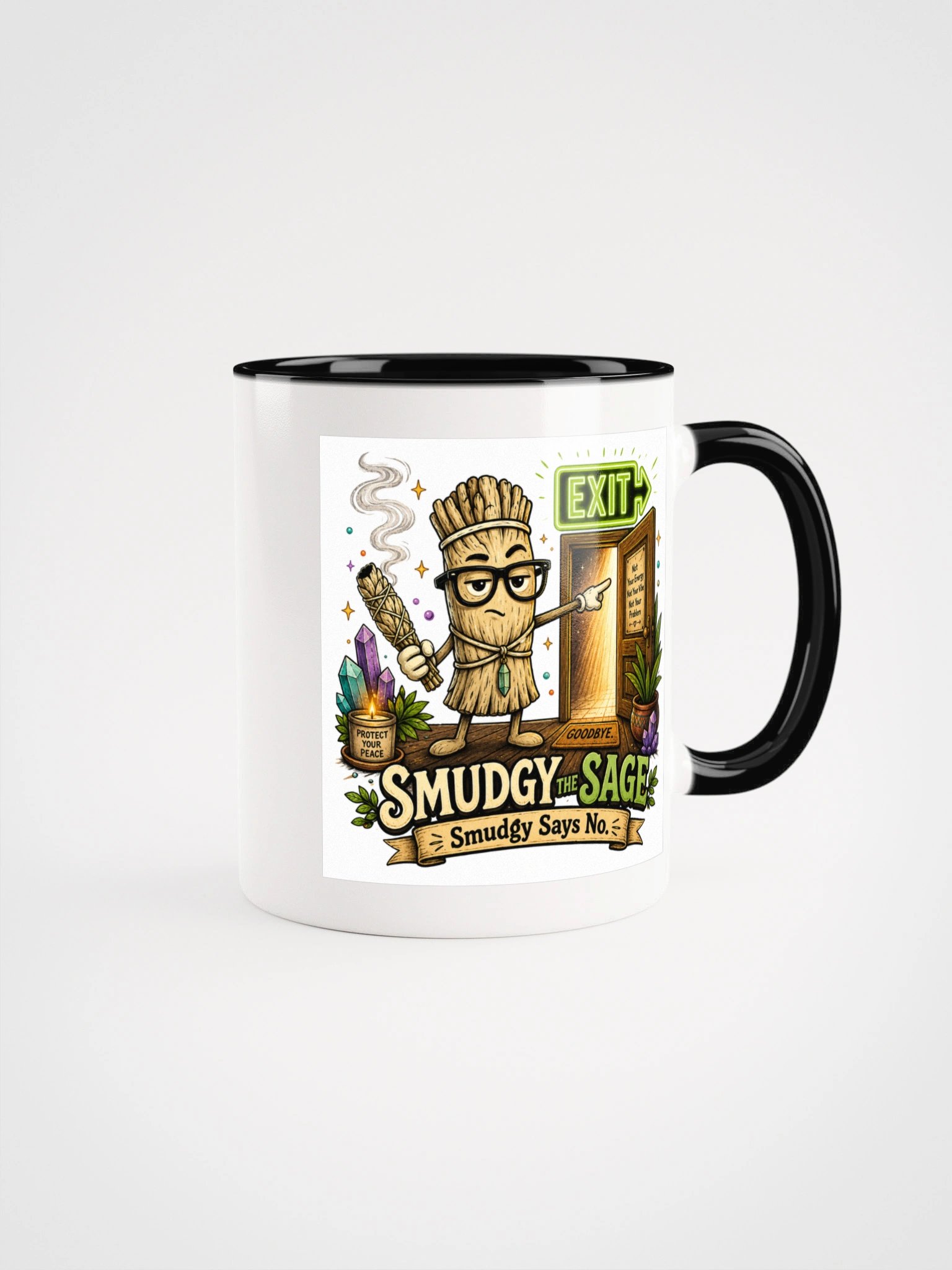 Smudgy Says No | Sarcastic Spiritual Ceramic Mug product image (8)