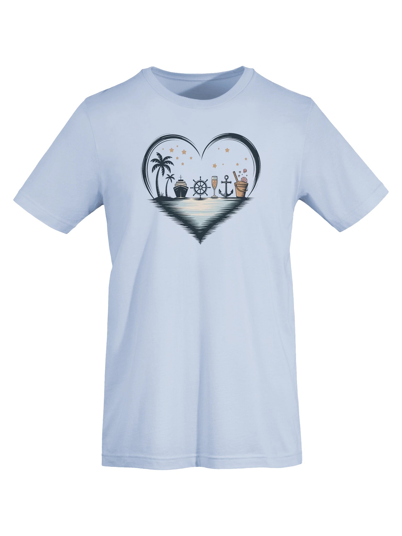 Cruise Love Heart T-Shirt | Ocean Vacation & Cruise Lover Tee product image (50)
