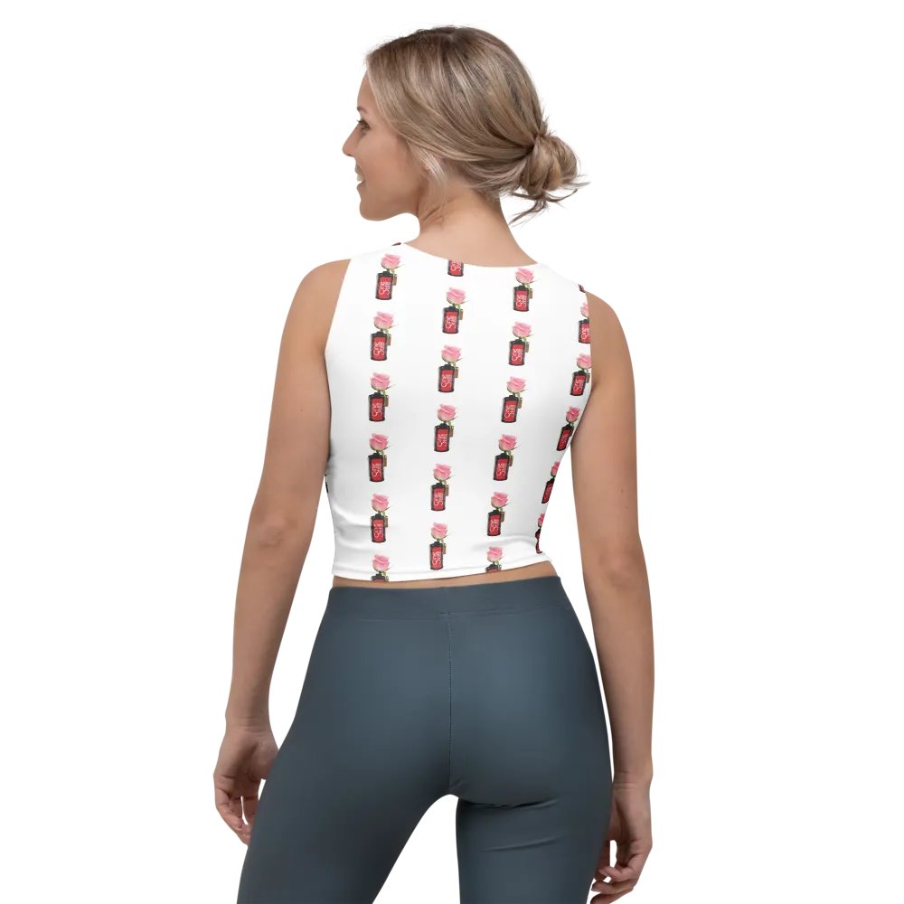 Cinestill Rose Pattern Crop Tank Top product image (2)