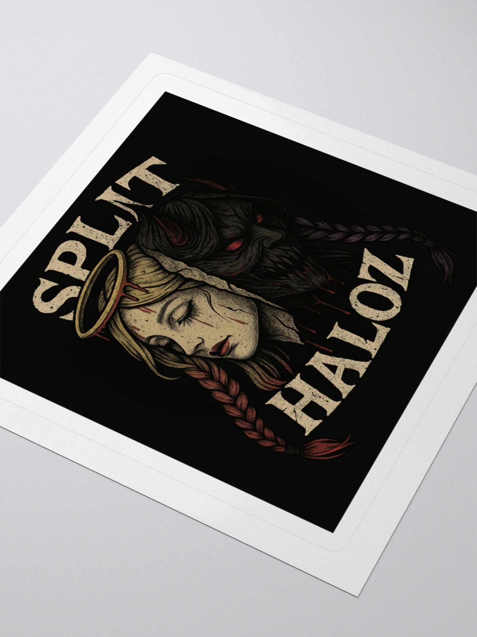 Split Haloz Logo Sticker – Braided Chaos Edition product image (9)