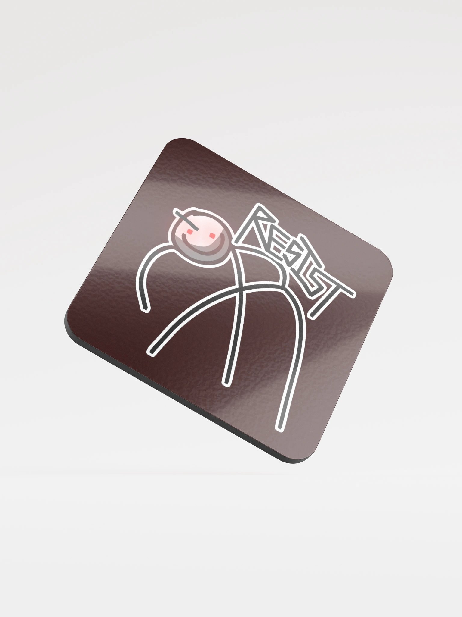 Evil Sticky 'Resist' Coaster product image (1)