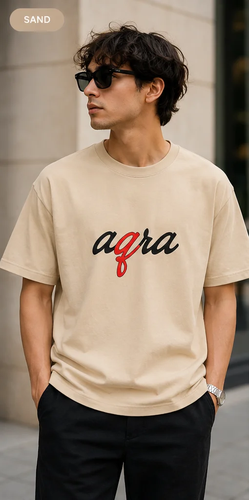 AQRA Minimal Red Script Tee product image (1)