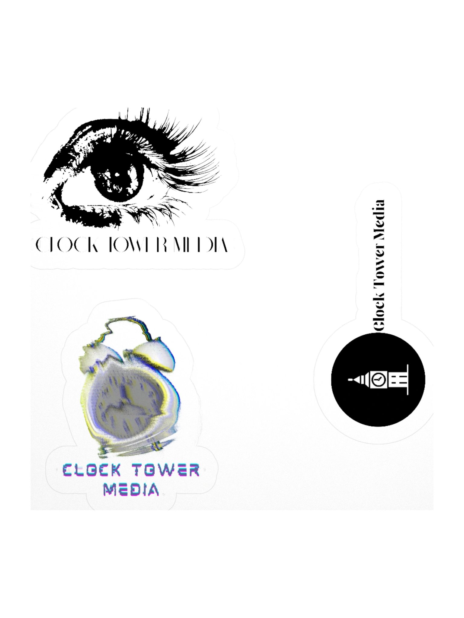 Clock tower media Sticker Sheet product image (1)