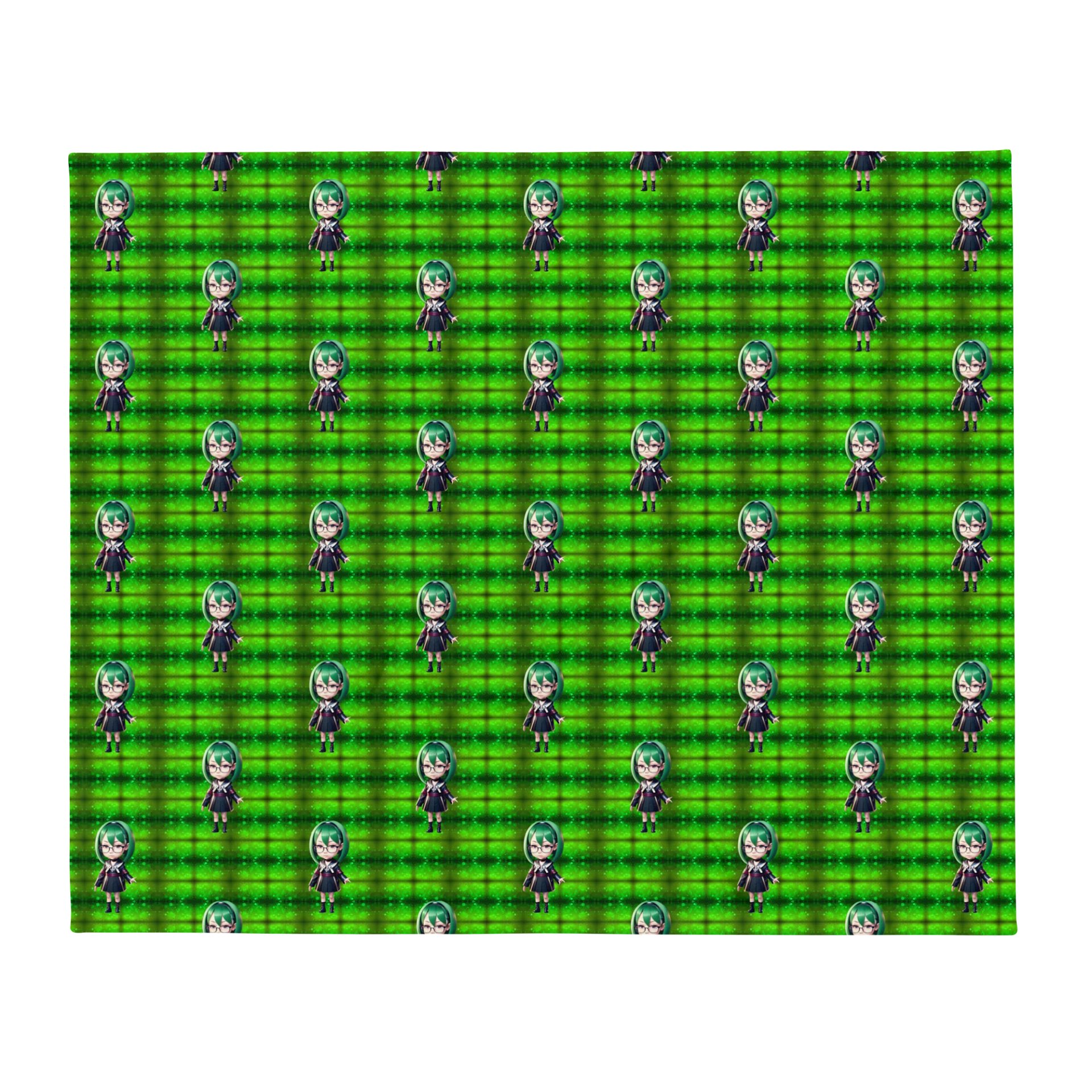 (Green CHIBI) K Throw Blanket product image (1)