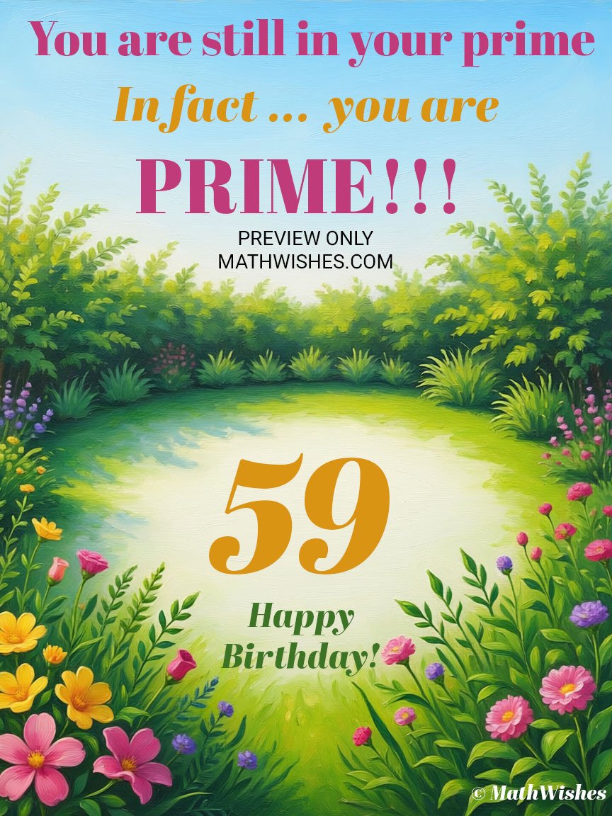 59th Birthday Card - Prime Birthday product image (1)