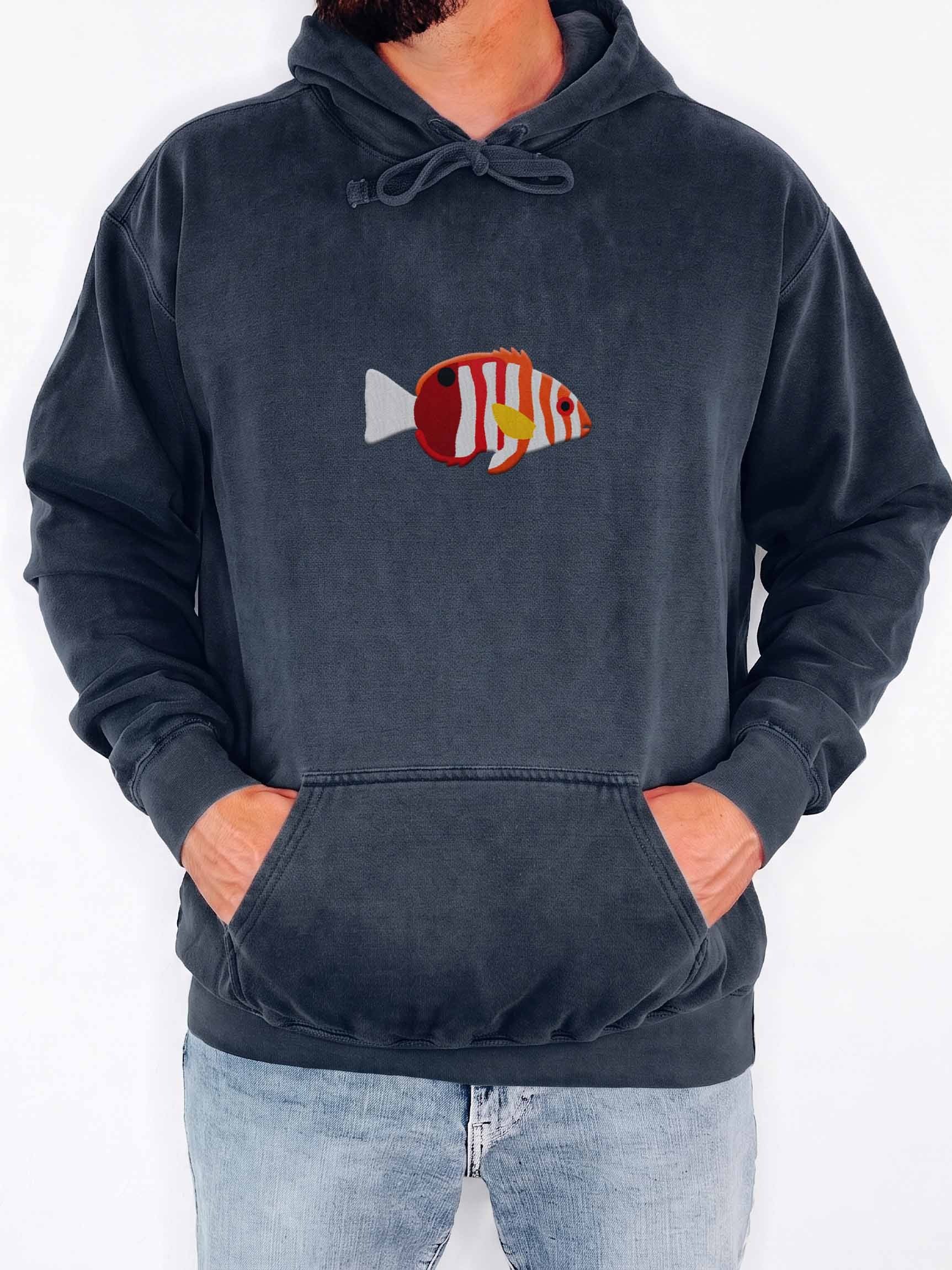 Harlequin Tuskfish Premium Hooded Sweatshirt (Embroidered) for Reef and Marine Aquarium Lovers product image (2)