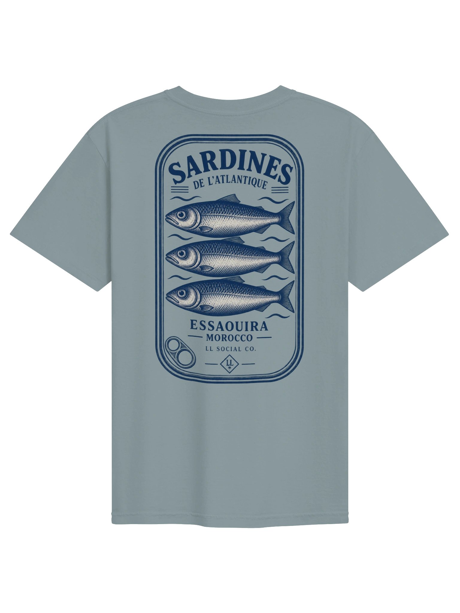 LL Social Co. Vintage Sardine Tin Tee — Essaouira | Navy product image (18)