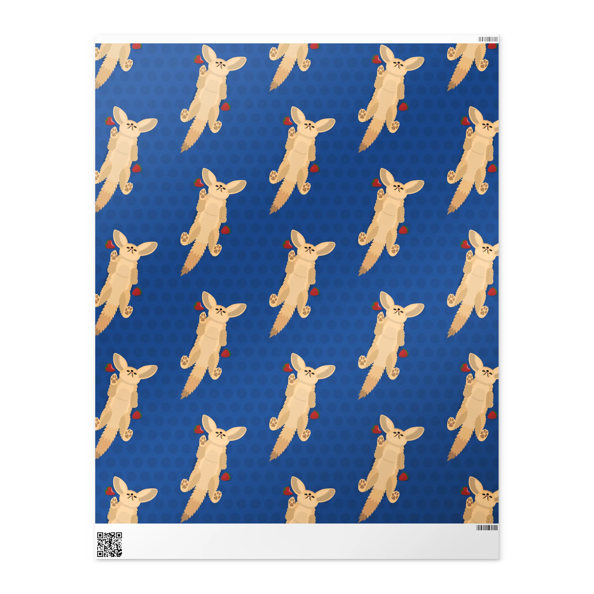 Fennec Strawberry Wrapping Paper product image (1)