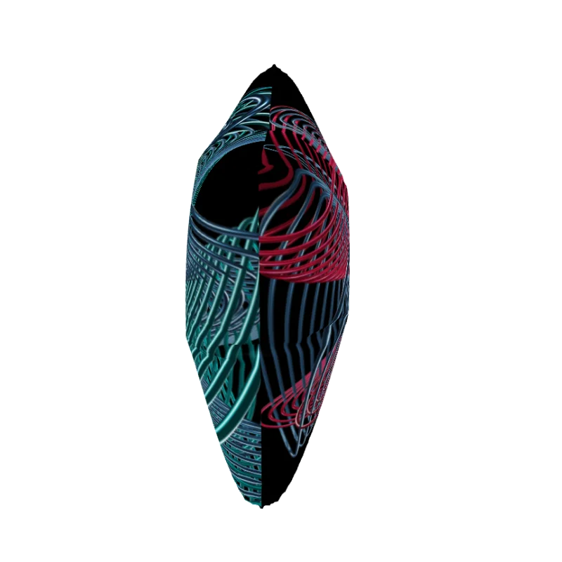 Oscilloscopic Dance 2+3 - Lissajous Figures Mathematical Art Pillow product image (4)