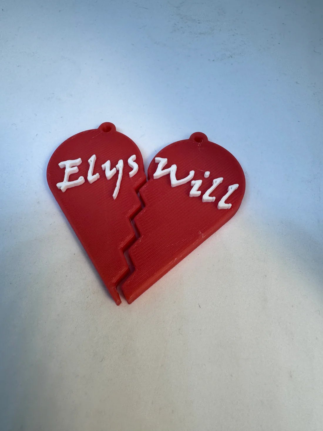 3D printed heart necklace, customisable product image (4)