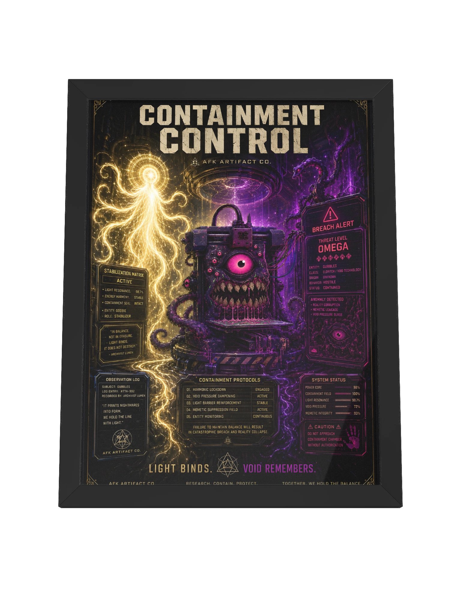 Containment Control — Framed Poster product image (4)