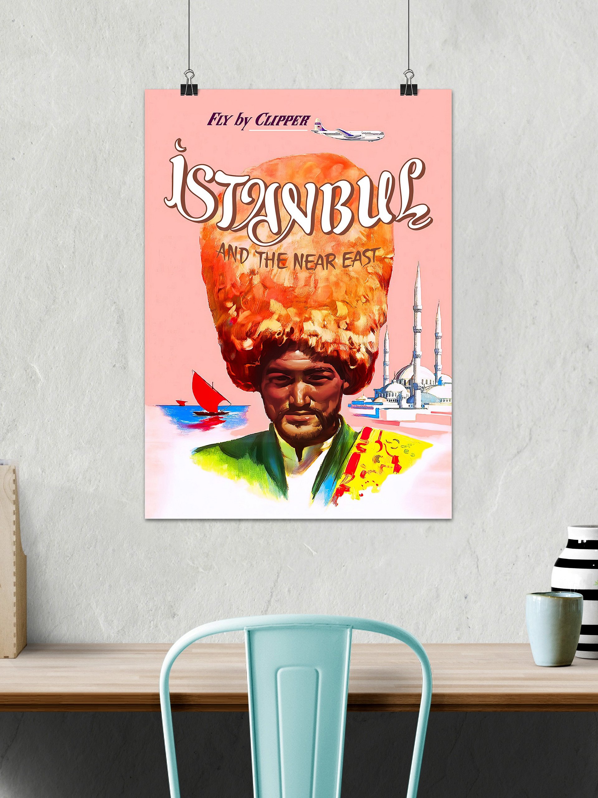 Istanbul, Turkey, 1950s — retro vintage travel poster product image (2)