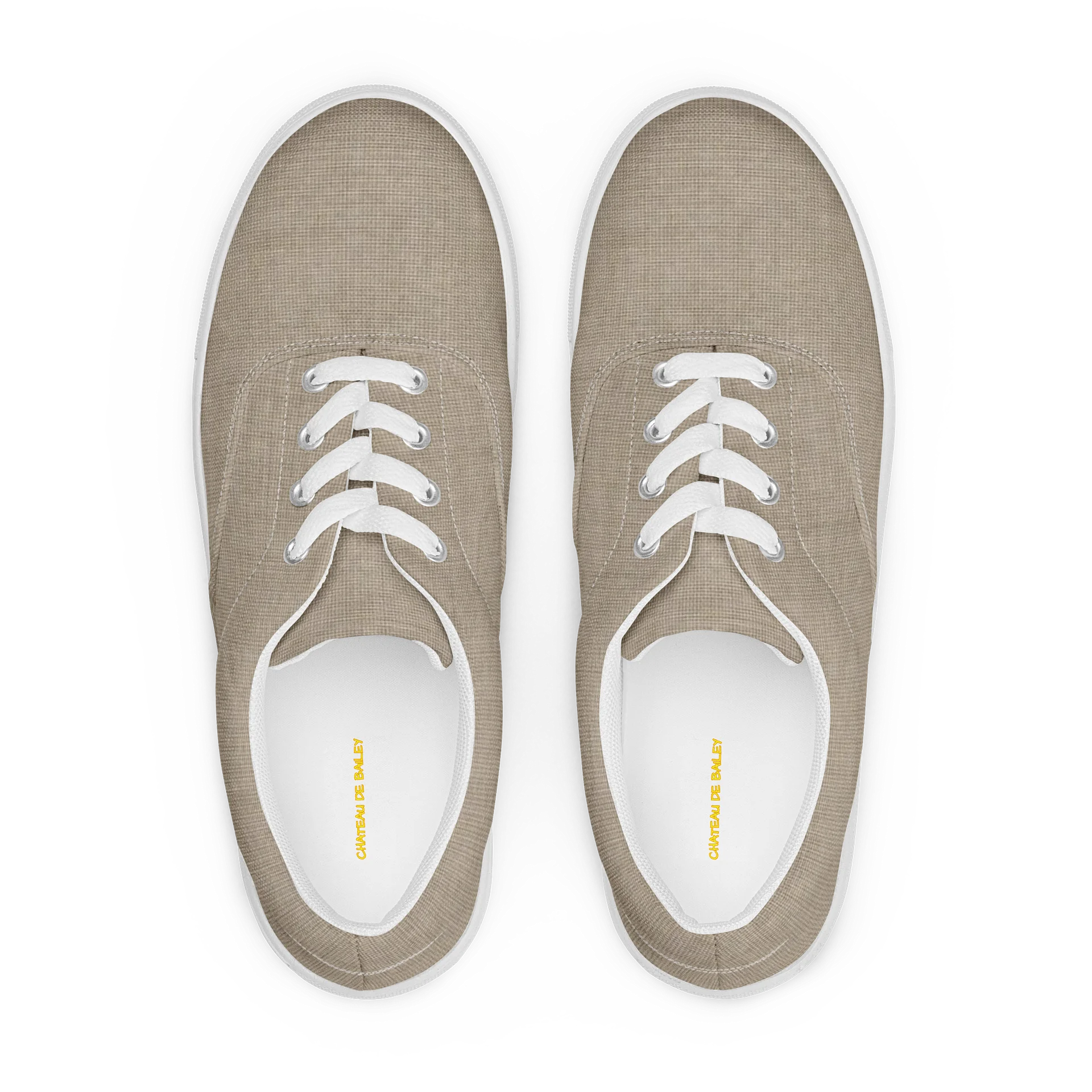 "Taupe" Women's Canvas Lace-Up Sneakers product image (1)