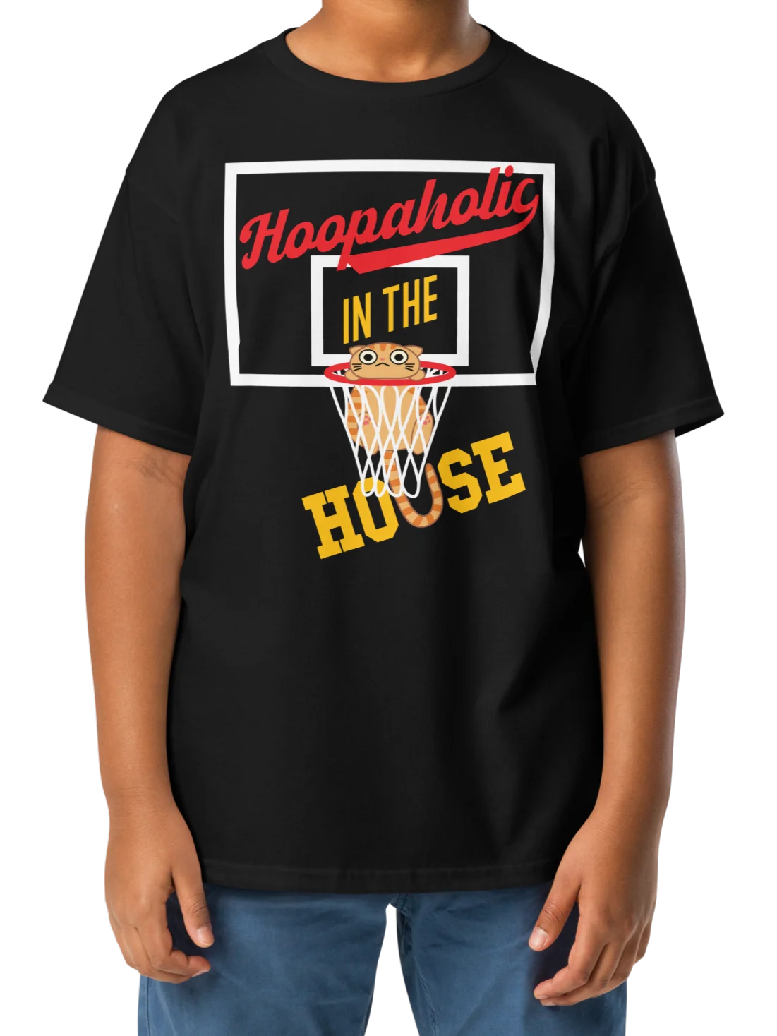Basketball Cat (Hoopaholic IN THE HOUSE) - Youth Heavyweight T-shirt product image (5)