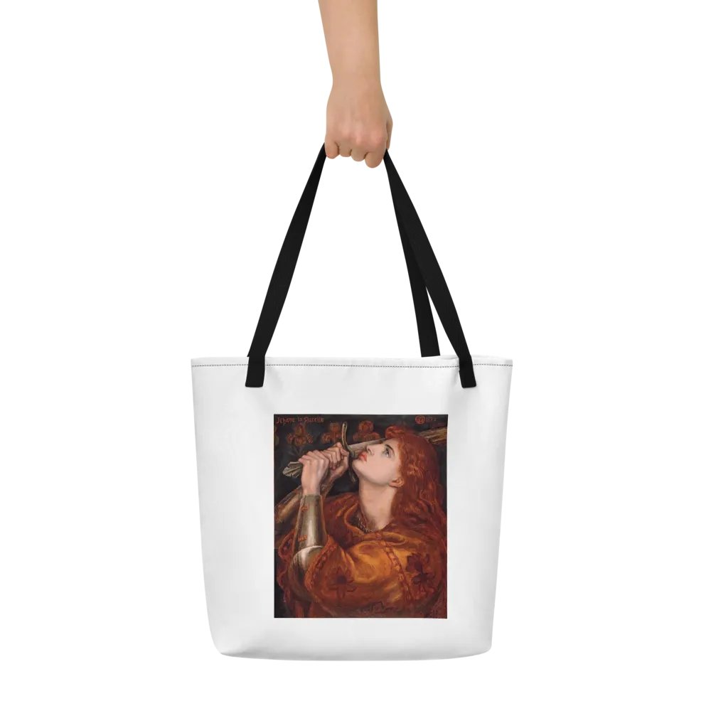 ''Joan of Arc'' by Rossetti Large Tote Bag w/ Pocket product image (8)