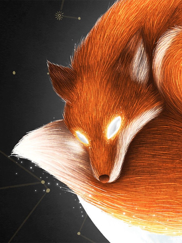Red Foxes on the Moon Art Print, Set of 2  product image (4)