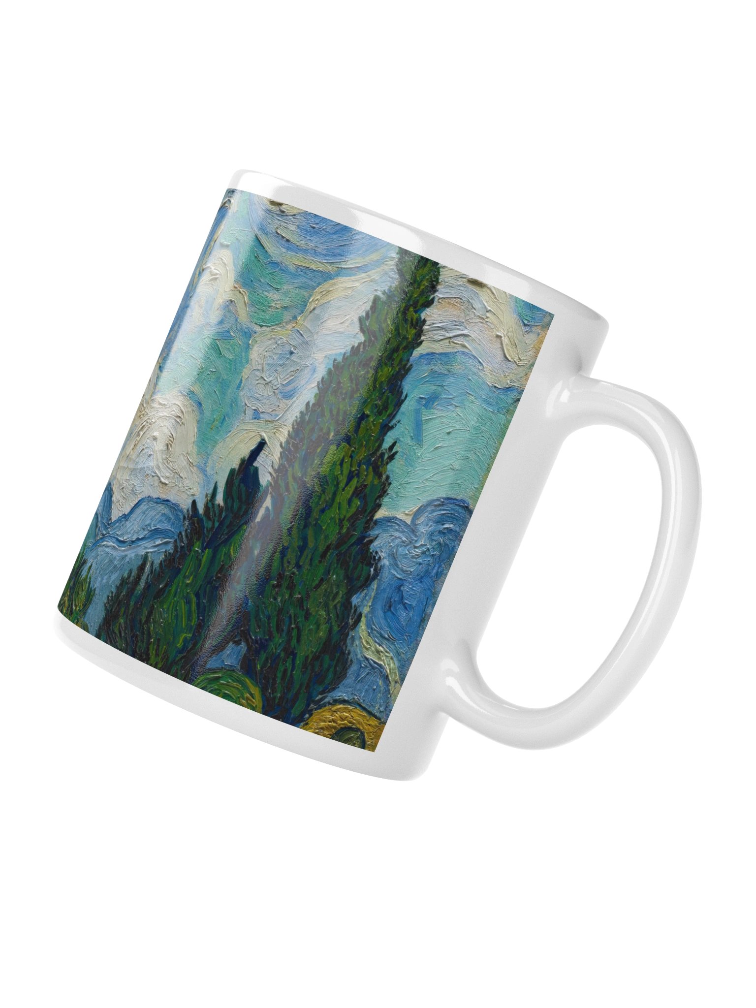 Wheat Field with Cypresses (Vincent van Gogh) Mug product image (5)
