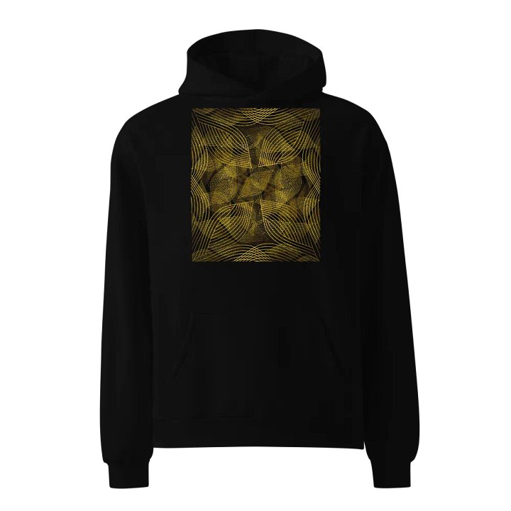 Hoodie with golden lines and leaf design product image (1)