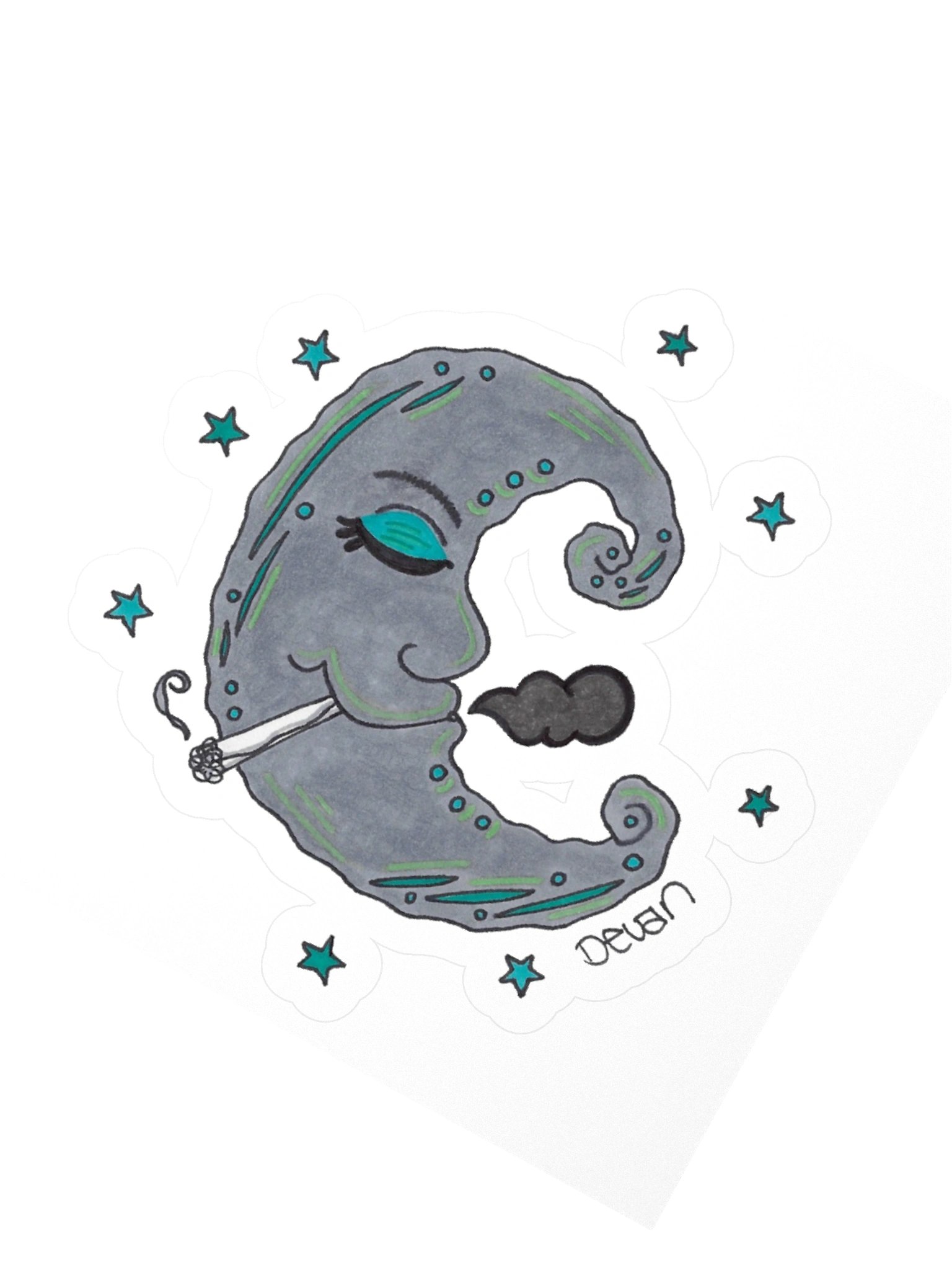 Stoner Moon Sticker product image (2)