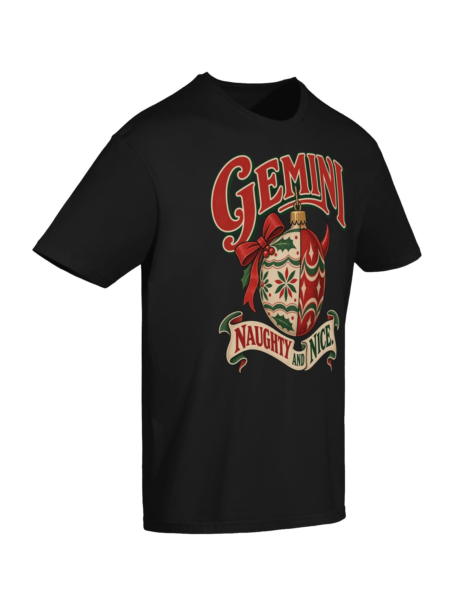 Gemini Naughty and Nice Christmas T-Shirt product image (6)