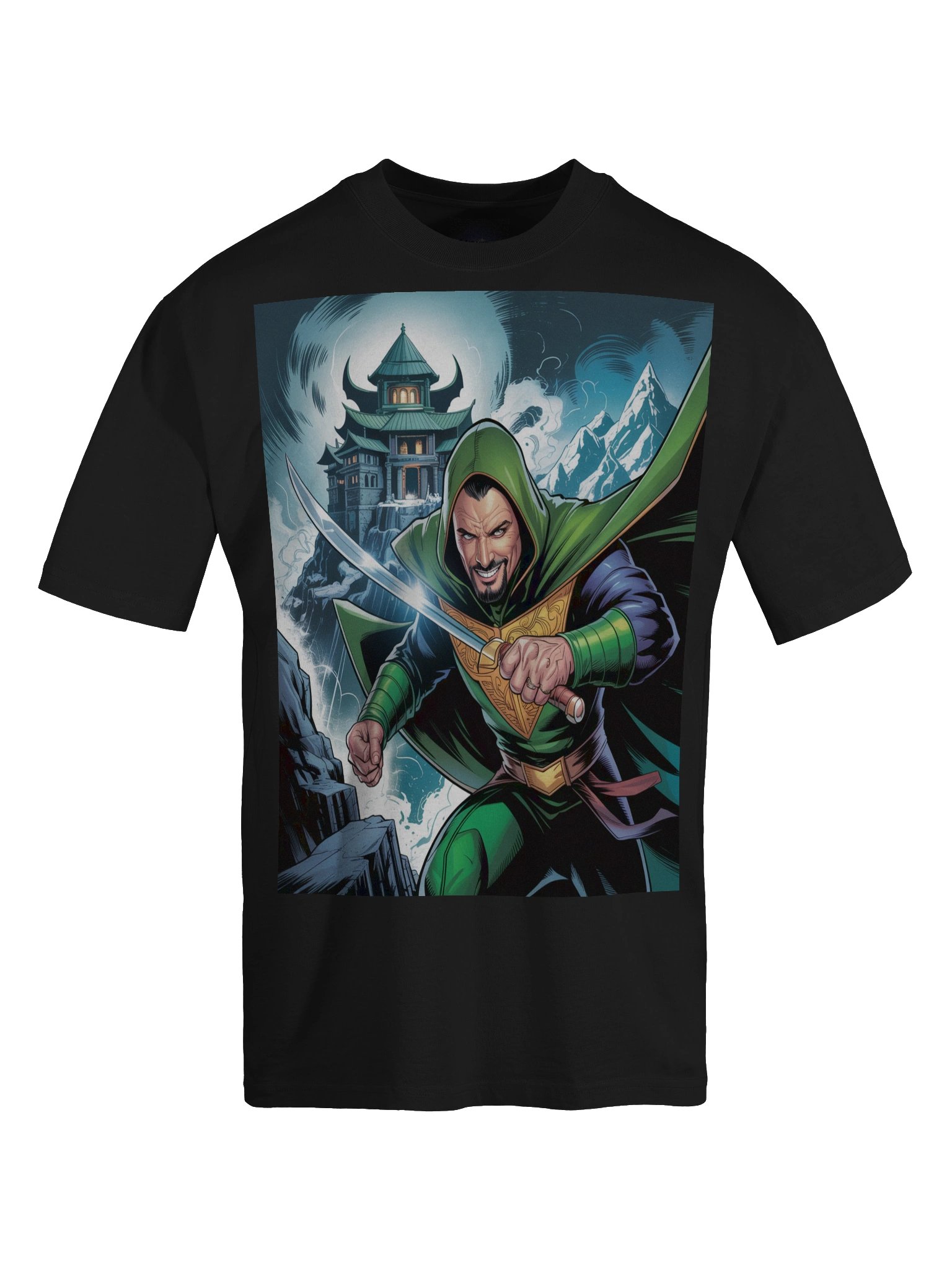 Demon's Fury: Ra’s Al Ghul Inspired Oversized Faded T-Shirt product image (1)