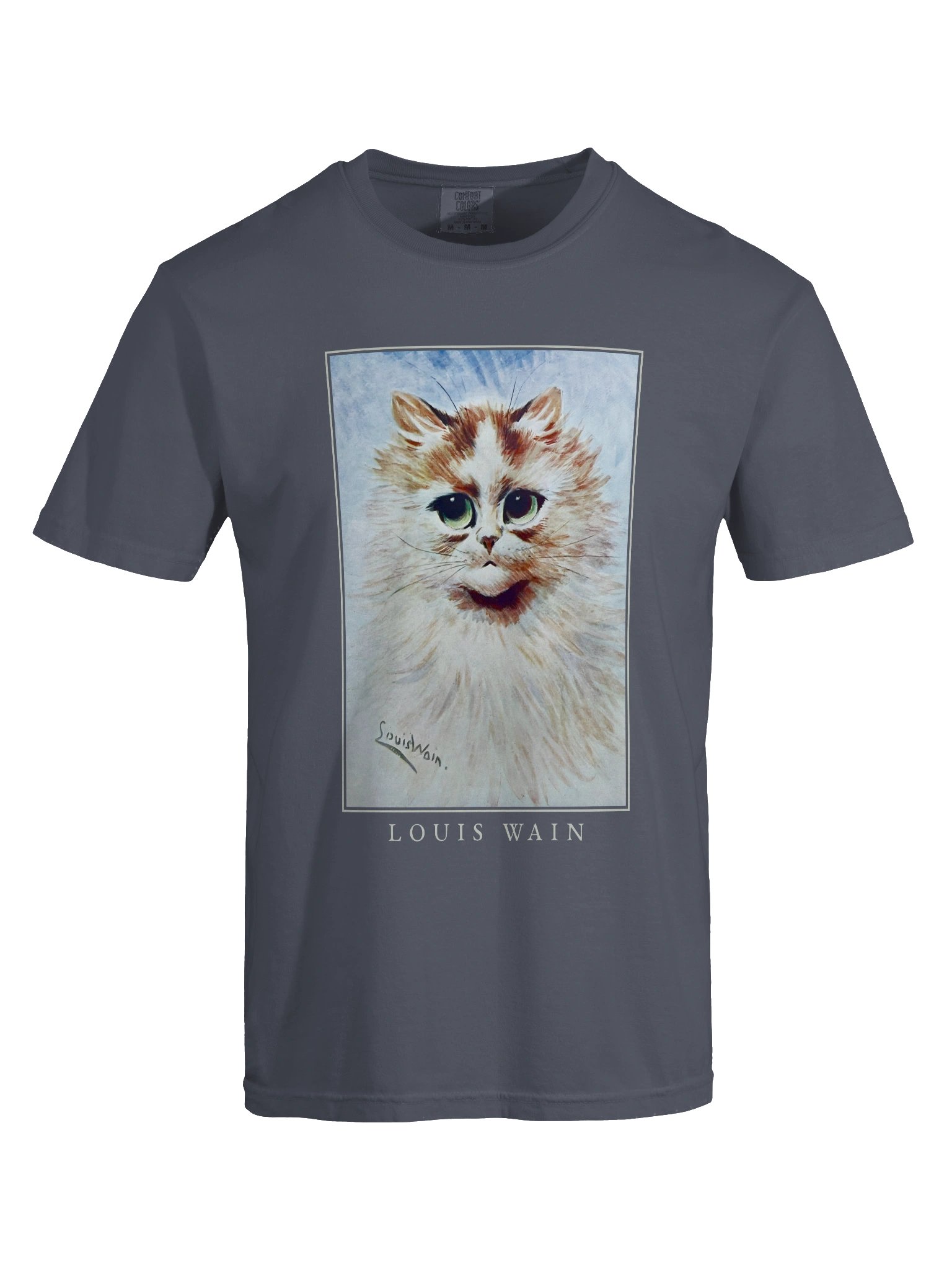 Louis Wain Fluffy Cat T-Shirt – Relaxed Fit Heavyweight Unisex Cotton T-Shirt product image (7)