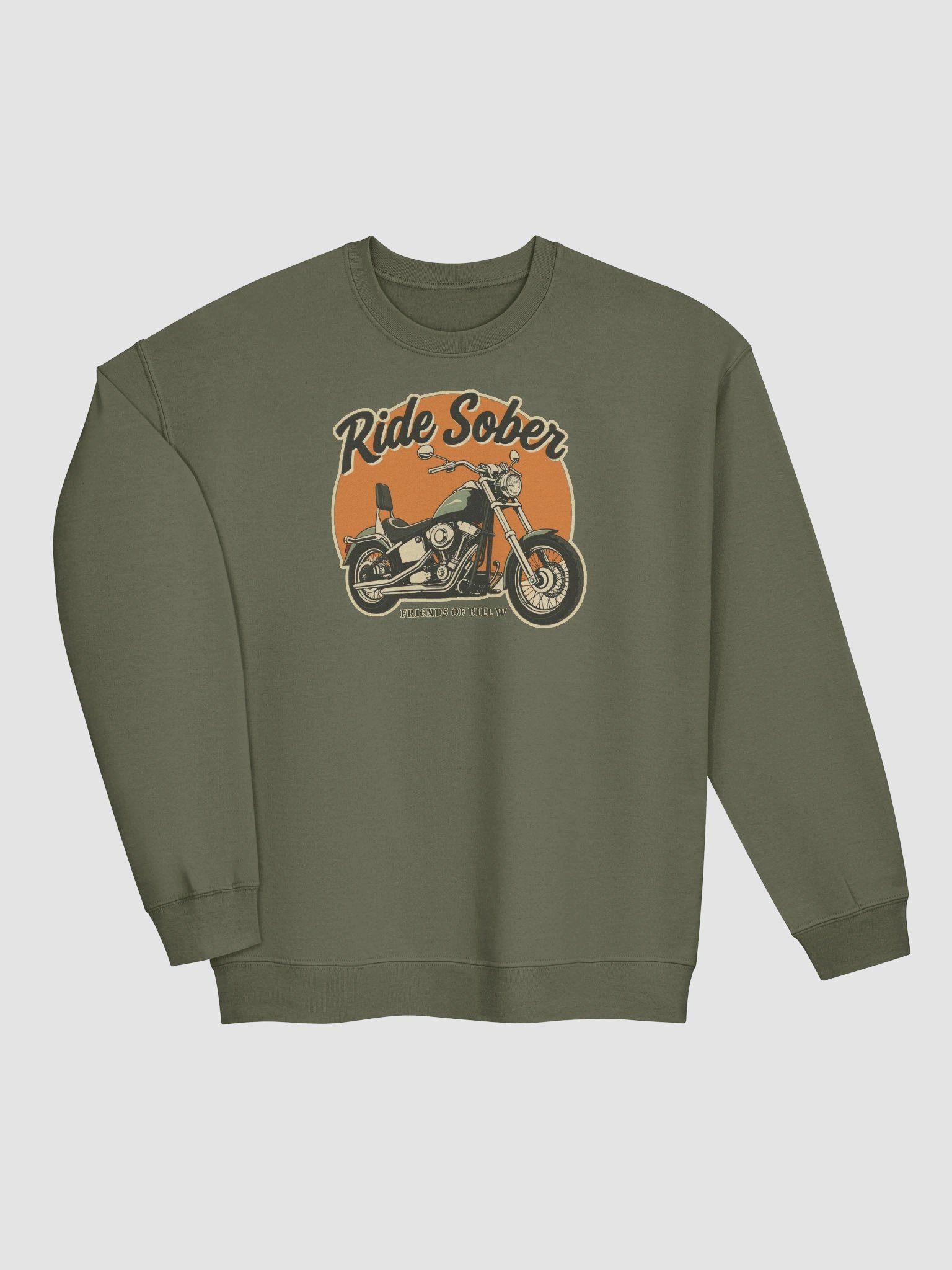 Ride Sober Friends of Bill W | Recovery & Sobriety Sweatshirt product image (3)