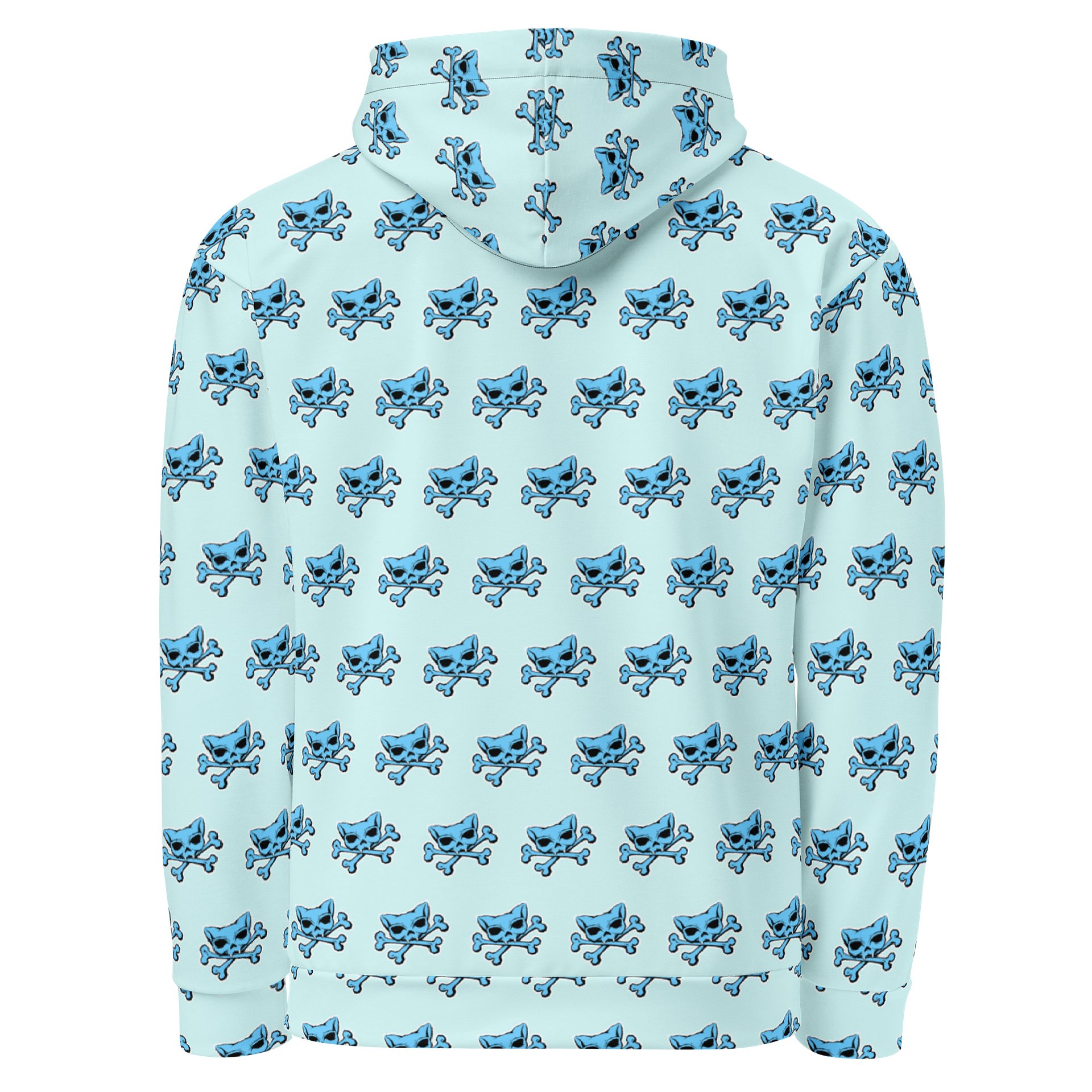 (Light Mode) Blue Kat Skull Hoodie product image (2)