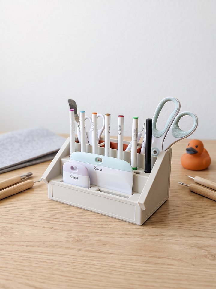 Silhouette Cameo Tool Organizer | 3D-Printed Matte PLA Crafting Caddy for Blades, Tools & Accessories product image (2)