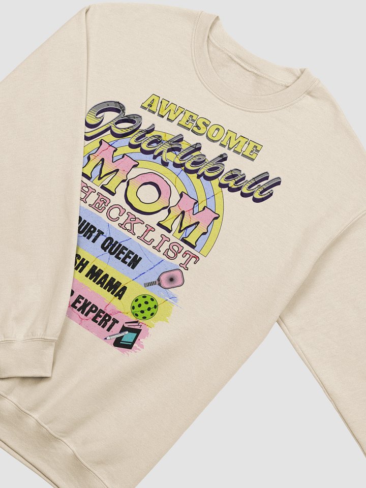 Awesome Pickleball Mom Checklist Crewneck Sweatshirt product image (22)