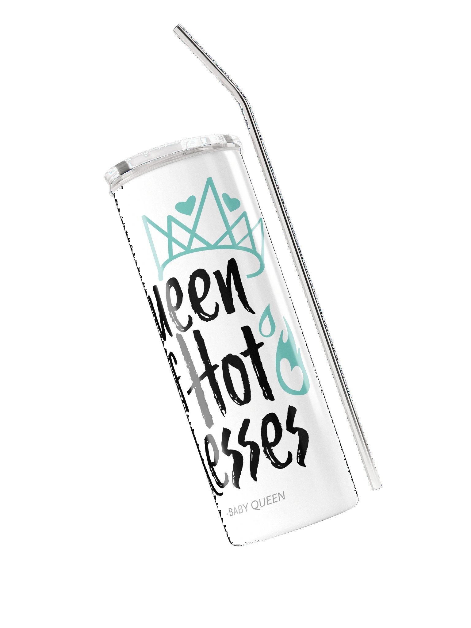 Queen Of Hot Messes Stainless Steel Tumbler (White) product image (3)