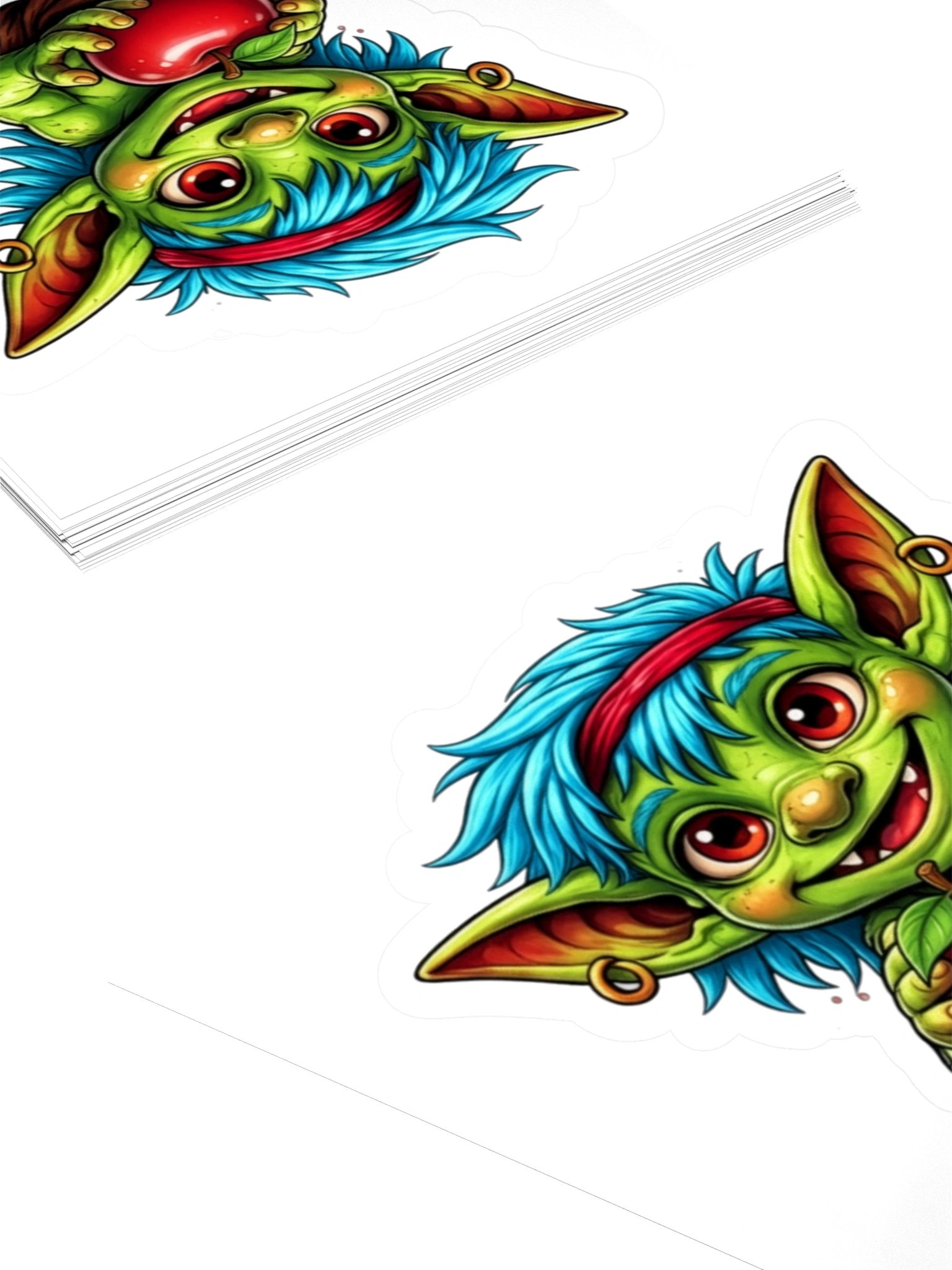 Goblin Apple Smile Kiss Cut Sticker product image (4)