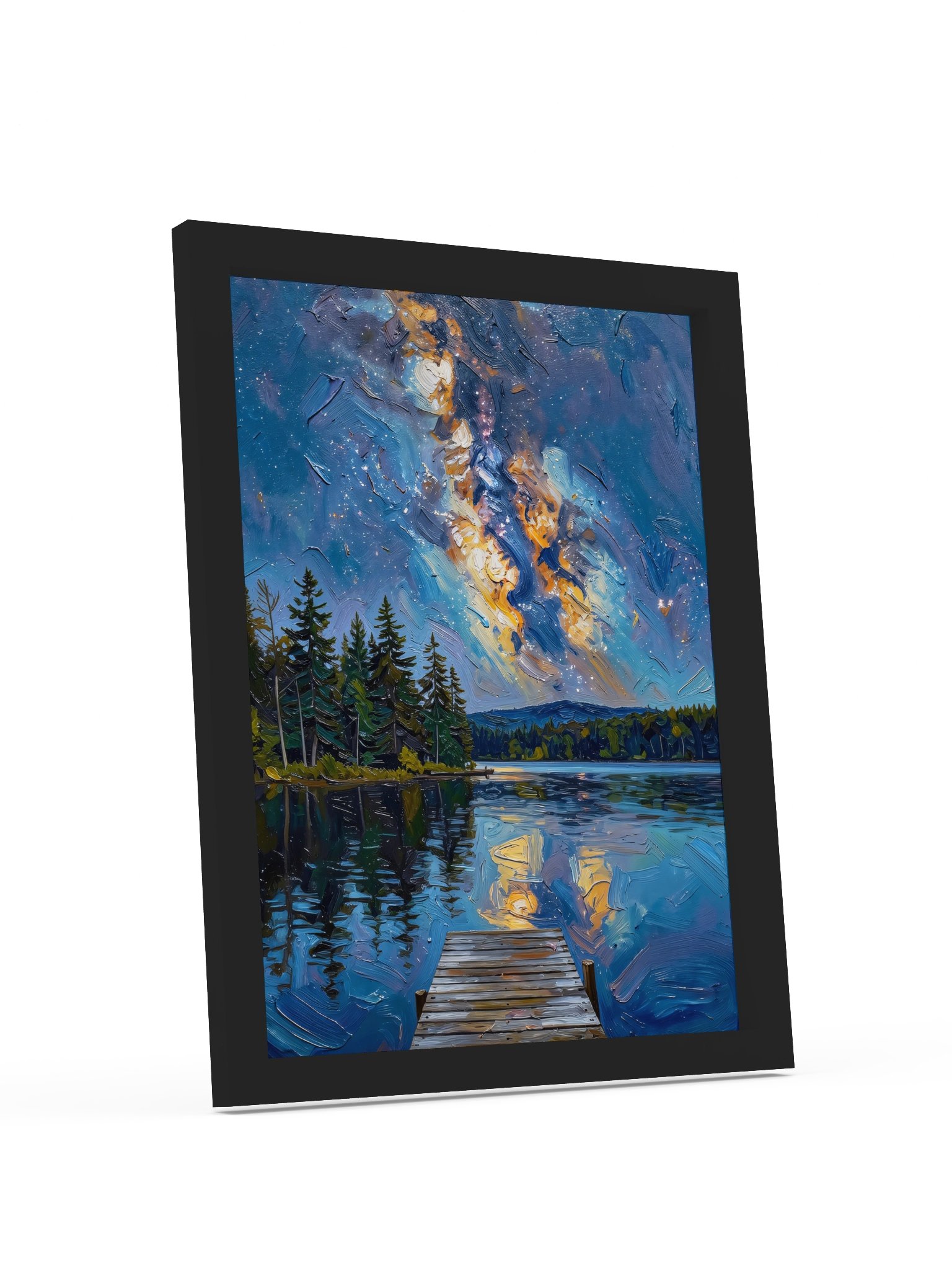 Starry Night Over the Lake Framed Print product image (28)