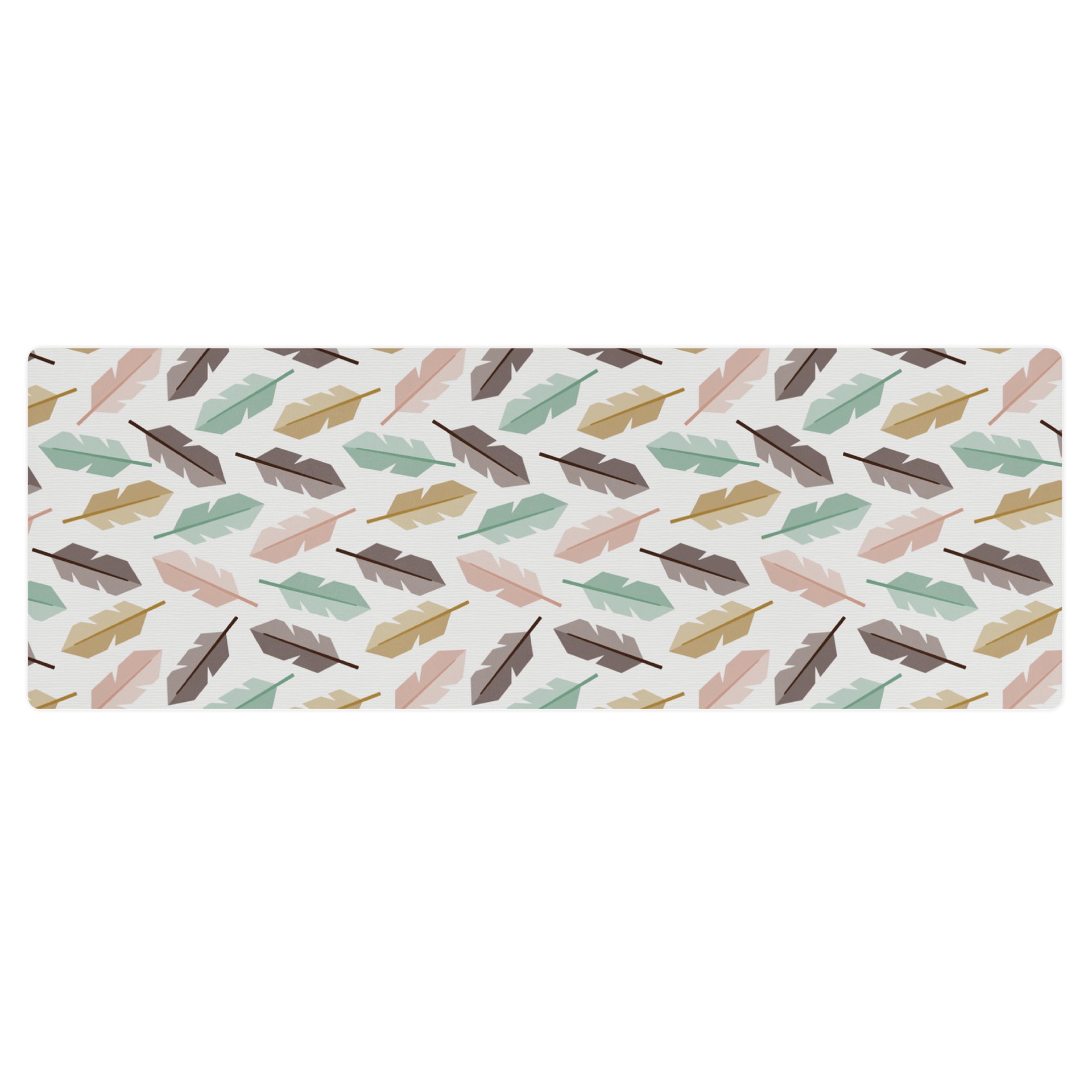 Mid-Century Modern Feathers Yoga Mat product image (1)