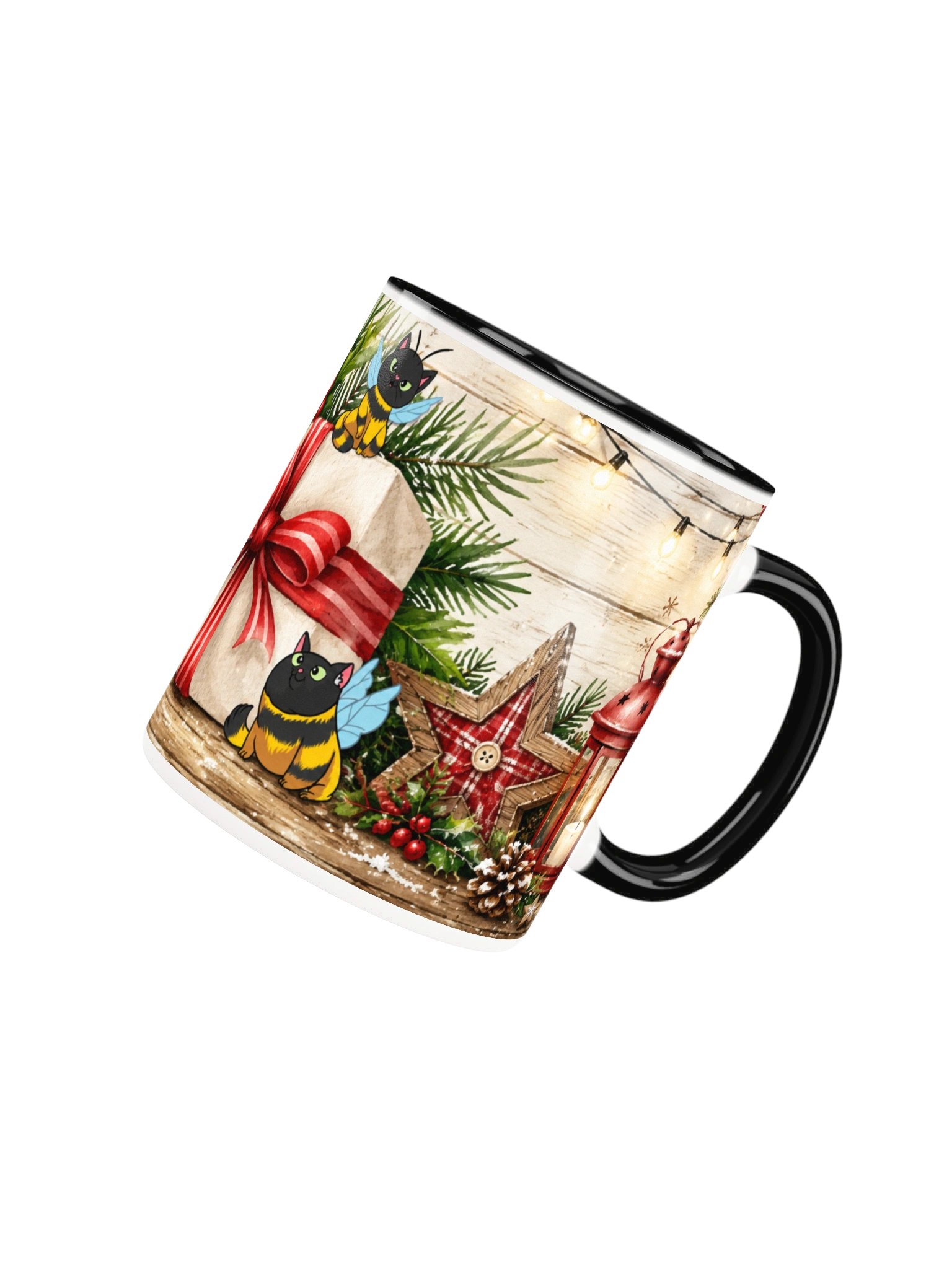 Rustic Christmas Cat Mug product image (29)