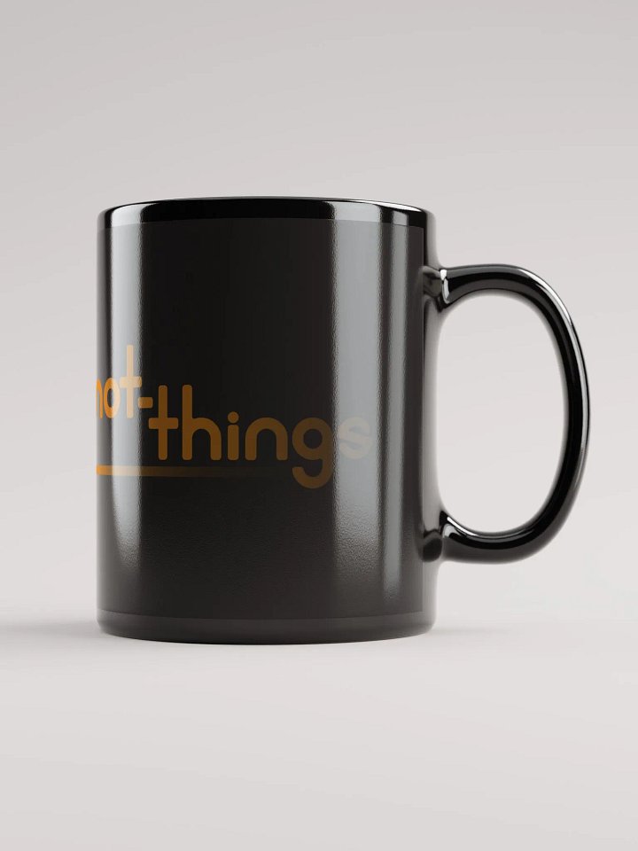 not-things logo and name mug (black) product image (1)