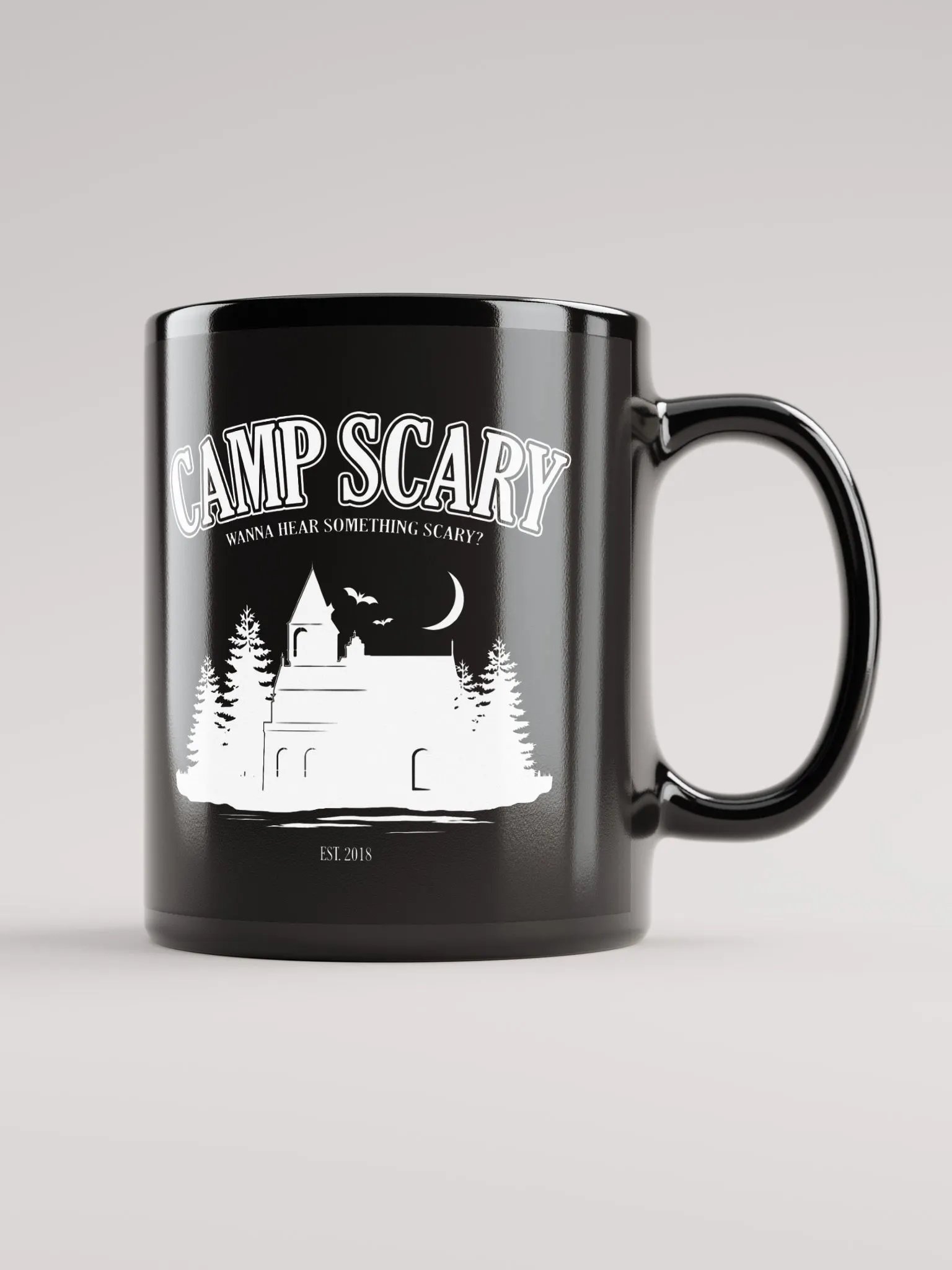 Camp Scary Black Glossy Mug product image (2)