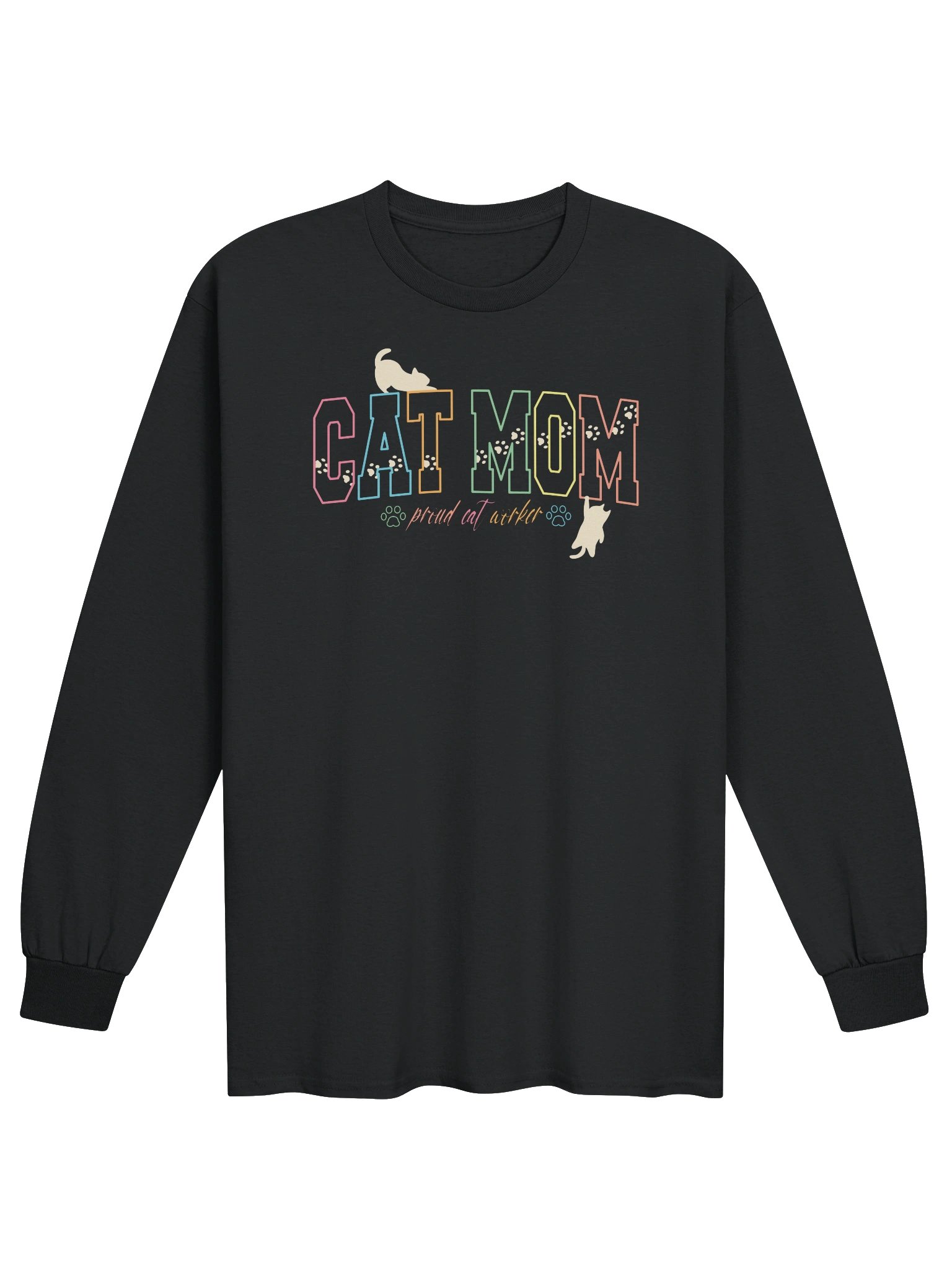 Cat Mom 3 (proud cat worker) - Unisex Adult Long Sleeve T-shirt product image (1)