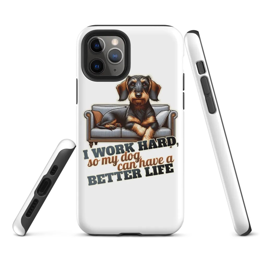 Work Hard – Dachshund - iPhone® Tough Case product image (2)
