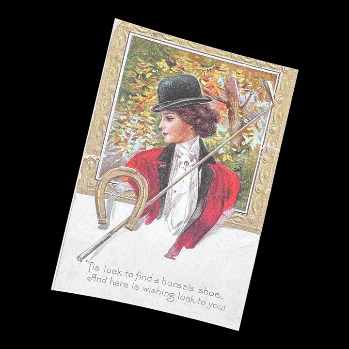 Equestrian Lady's Vintage Postcard 1911 Vintage Equestrian Giclee Fine Art Print | 5x7 | The Ribbon Room product image (1)