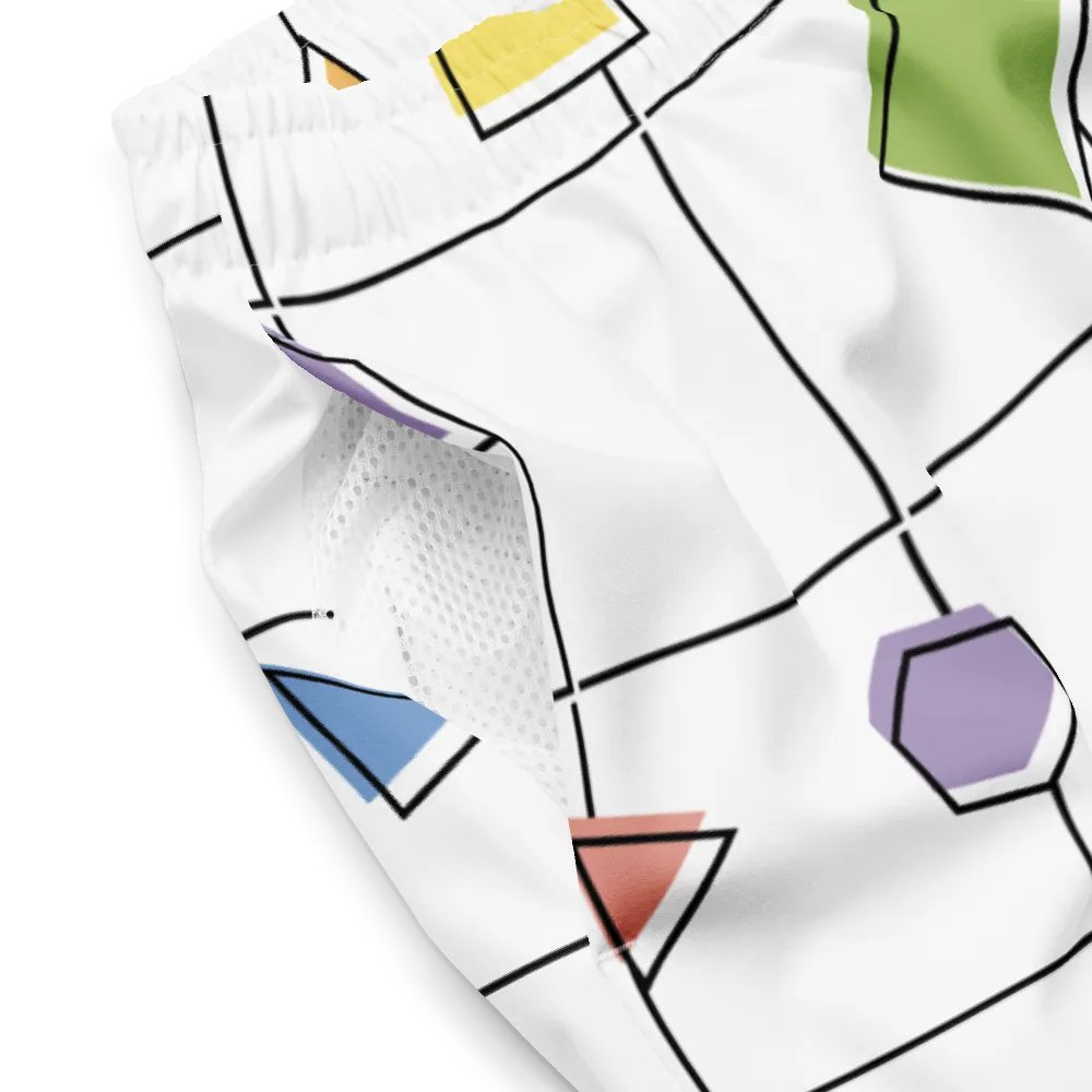 Geometric Splash All-Over Print Swim Trunks product image (4)