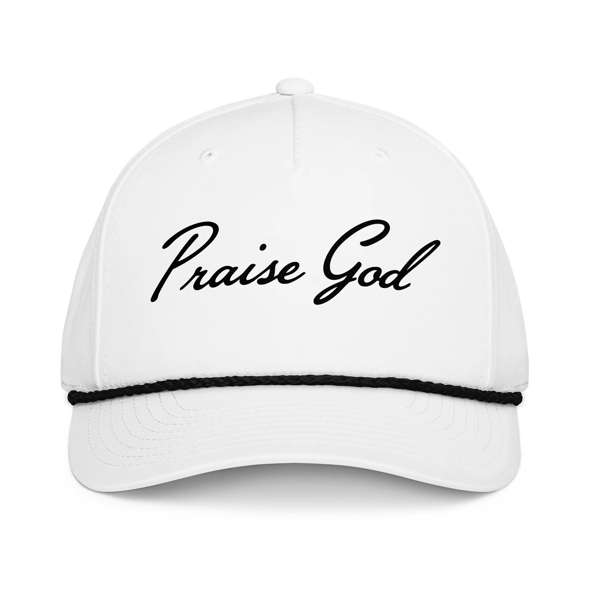PRAISE GOD ESSENTIAL GOLF ROPE HAT - WHITE product image (1)