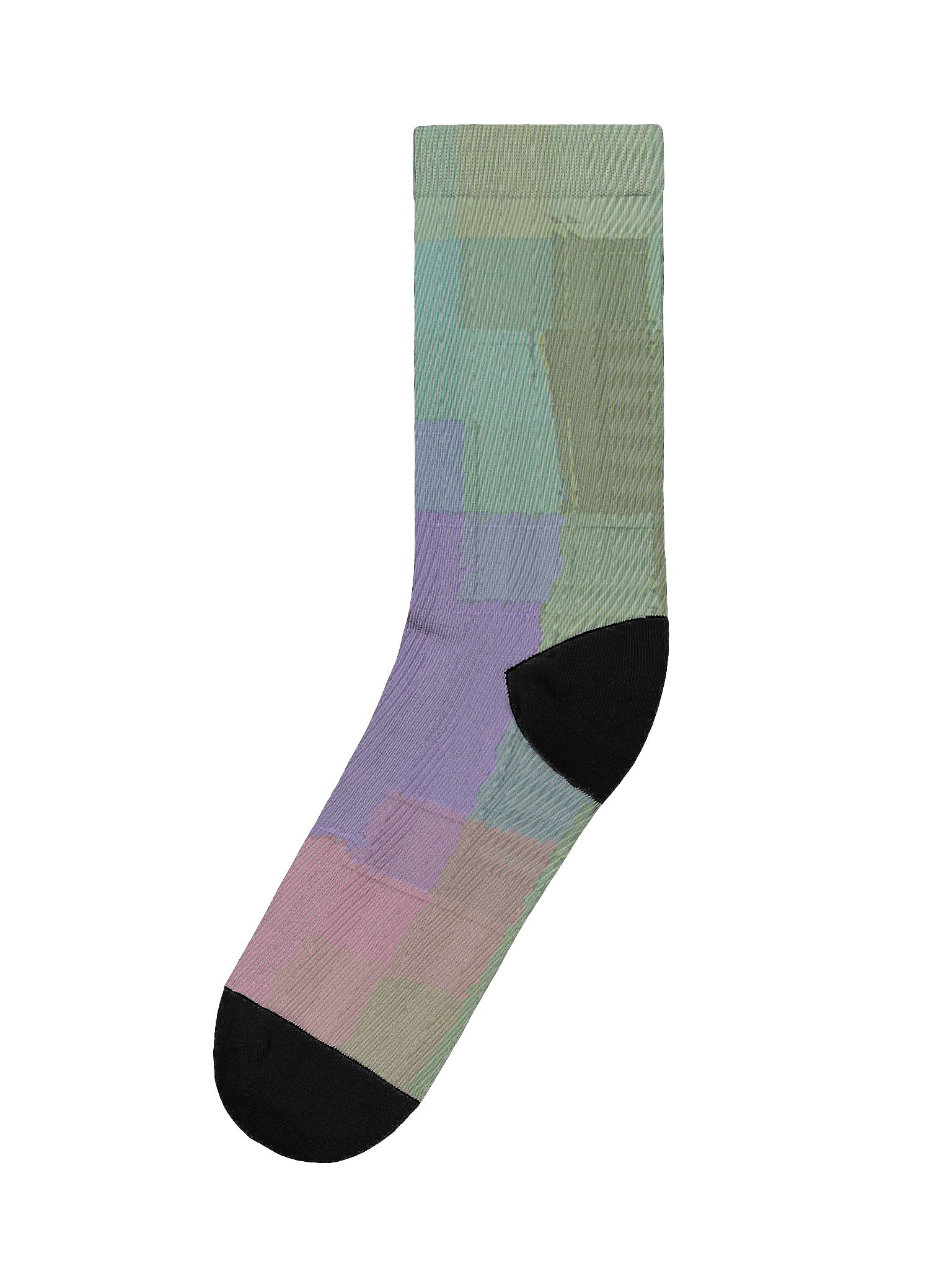 Lavender Sage Plaid EcoArt Crew: Premium Sustainable Socks product image (1)