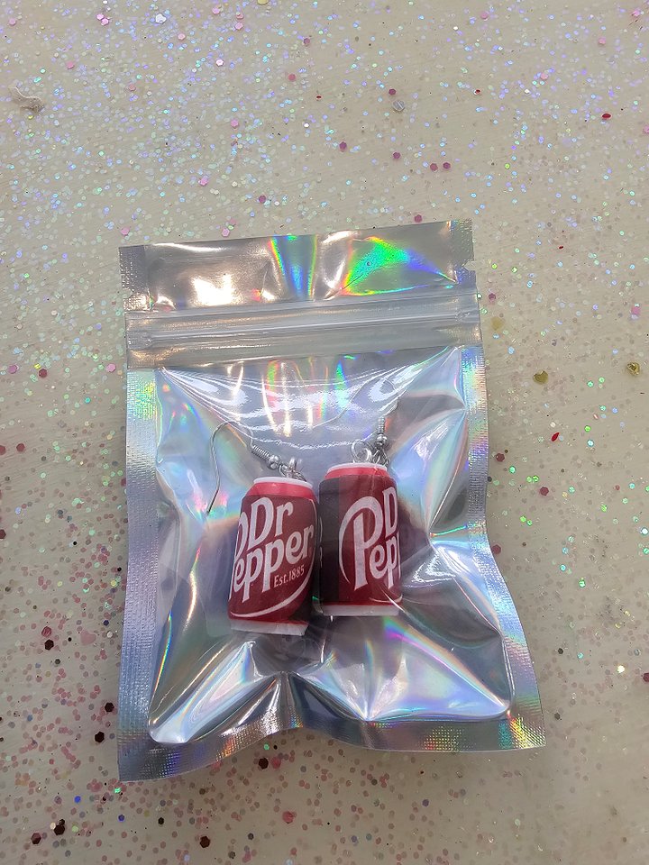 Dr pepper can earrings product image (2)